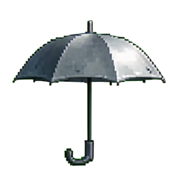 Metal Umbrella Stand — 256×256 pixel art sprite