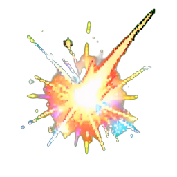 Meteor Impact Effect — 256×256 pixel art sprite