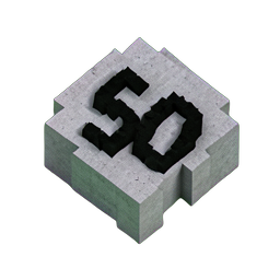 Mile Marker (Voxel) - 256x256 pixel art sprite
