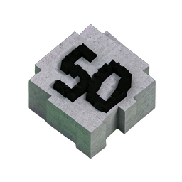 Mile Marker (Voxel) — 256×256 pixel art sprite