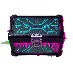 Mimic Chest (Cyberpunk) - 256x256 pixel art sprite