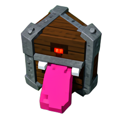 Mimic Chest (Voxel) — 256×256 pixel art sprite