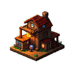 Mine Building - 256x256 pixel art sprite