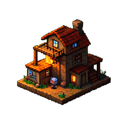 Mine Building — sprite pixel art 256×256