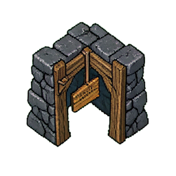 Mine Entrance (16-Bit) - 256x256 pixel art sprite