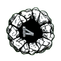 Entrada de la mina (1-Bit) — sprite pixel art 256×256