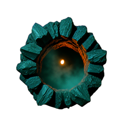 Entrada da mina (Cinemático) — sprite pixel art 256×256