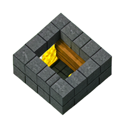 Mine Entrance (Voxel) - 256x256 pixel art sprite