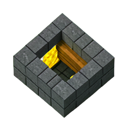 Entrada da mina (Voxel) — sprite pixel art 256×256