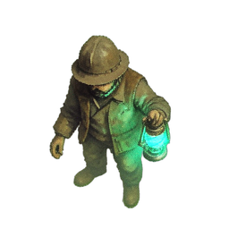 Trabajador minero (Atmósfera) — sprite pixel art 256×256