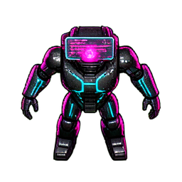 Miner Worker (Cyberpunk) - 256x256 pixel art sprite