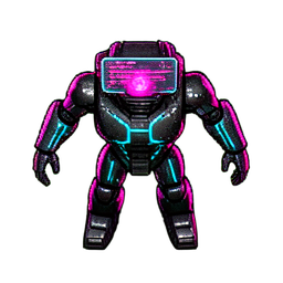 Miner Worker (Cyberpunk) — 256×256 pixel art sprite