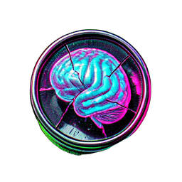Mini Boss Brain (Cyberpunk) - 256x256 pixel art sprite