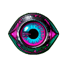 Mini Boss Eye (Cyberpunk) - 256x256 pixel art sprite