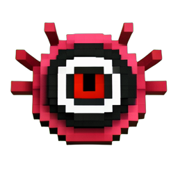 Mini Boss Eye (Voxel) - 256x256 pixel art sprite