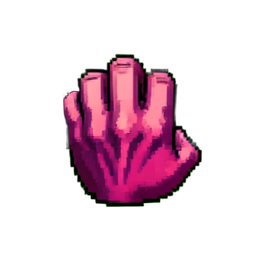 Mini-Boss-Hand (16-Bit) — 256×256 Pixel-Art-Sprite