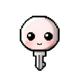 Minimalistisches Schlüsselhalter — 256×256 Pixel-Art-Sprite