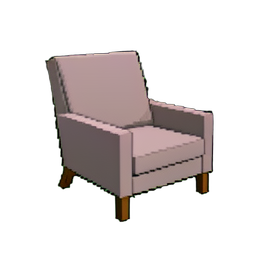 Minimalist Lounge Chair — 256×256 pixel art sprite