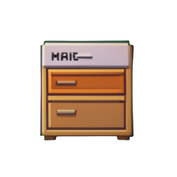 Organisateur de courrier minimaliste — sprite pixel art 256×256