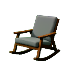 Minimalist Rocking Chair — 256×256 pixel art sprite