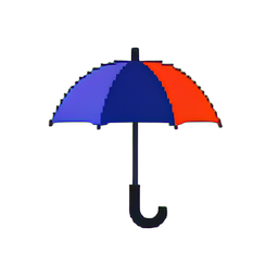 Soporte de paraguas minimalista — sprite pixel art 256×256