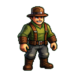Jefe de Minería — sprite pixel art 256×256
