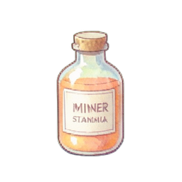 Élixir d'Endurance Mineure — sprite pixel art 256×256