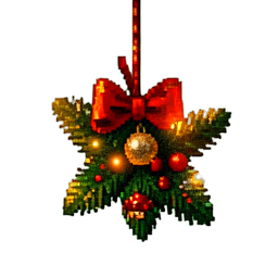 Tannengrün-Ast — 256×256 Pixel-Art-Sprite
