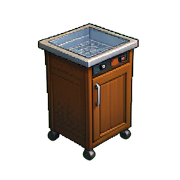 Carrito de bar moderno — sprite pixel art 256×256