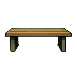 Asiento de banco moderno — sprite pixel art 256×256