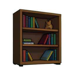 Estante moderna — sprite pixel art 256×256