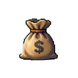 Geldbeutel-Klein — 256×256 Pixel-Art-Sprite