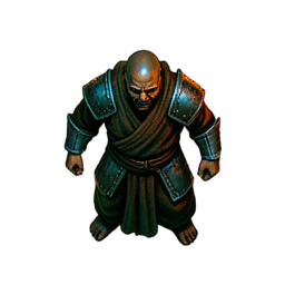 Monk Fighter (Cinematic) - 256x256 pixel art sprite