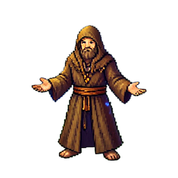 Sanador Monje — sprite pixel art 256×256