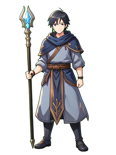 Báculo Espiritual — sprite pixel art 384×512