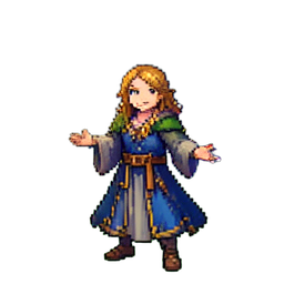 Druida da Lua — sprite pixel art 256×256