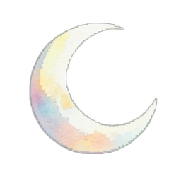 Halo de brilho lunar — sprite pixel art 256×256