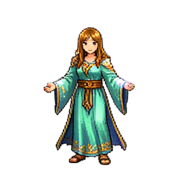 Sacerdotisa Lunar — sprite pixel art 256×256