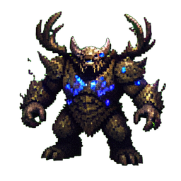 Espírito de cervo de pedra lunar — sprite pixel art 256×256