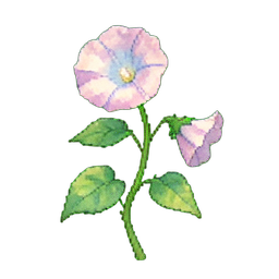 朝顔の蔓 — 256×256 ピクセルアートスプライト