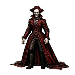 Menschliche Magd zitterndes Tablett — 256×256 Pixel-Art-Sprite