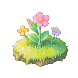 Tache de mousse — sprite pixel art 256×256
