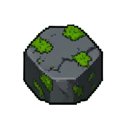 Moss Rock (16-Bit) - 256x256 pixel art sprite