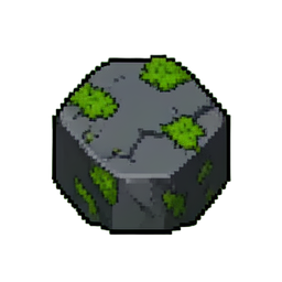 Moosstein (16-Bit) — 256×256 Pixel-Art-Sprite