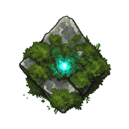 Moss Rock (Atmospheric) - 256x256 pixel art sprite