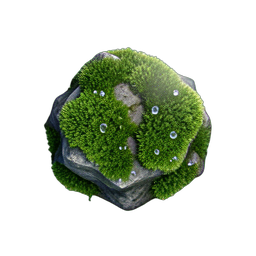 Moss Rock (HD-2D) - 256x256 pixel art sprite