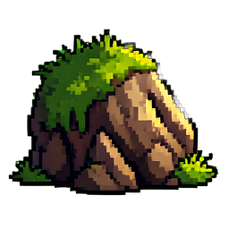 Moss Rock - 256x256 pixel art sprite