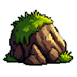 Rocha de Musgo — sprite pixel art 256×256