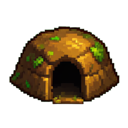 苔藓蚁丘 — 256×256 像素游戏素材