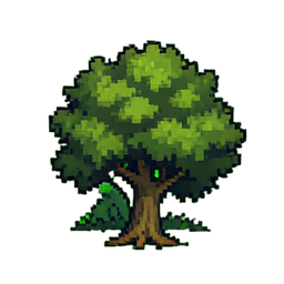 Flor de arbusto — sprite pixel art 256×256